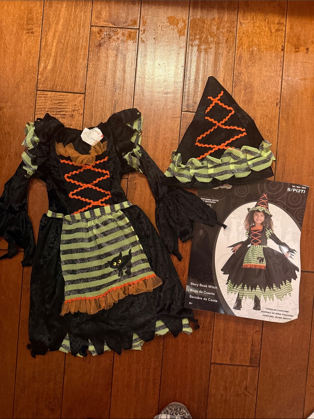 Toddler Girls Story Book Witch Costume w/Hat
